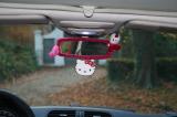 Specchietto retrovisore con peluche e deodorante di hello kitty